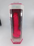 Dildo Realistic, Thermo Reactive, Silicon cu Memorie, Dubla Densitate, Roz, 17.6 cm
