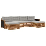 vidaXL Seturi de canapele cu pernă 6 pcs Lemn Solid de Acacia 3383674