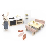 Set mobilier bucatarie pentru casa de papusi, Speedy Monkey