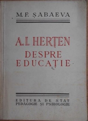 Despre educatie - A. I. Herten foto