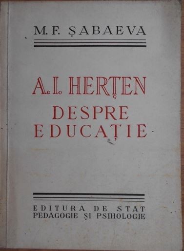 Despre educatie - A. I. Herten