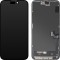 Display cu Touchscreen MP compatibil cu Apple iPhone 15 Plus, cu Rama, Versiune Soft OLED FHD Diagnostic, Negru