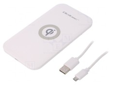 &Icirc;ncărcător Wireless Alb Qi Quick Charge 3.0