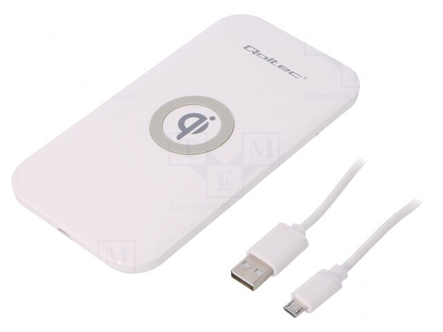 &Icirc;ncărcător Wireless Alb Qi Quick Charge 3.0
