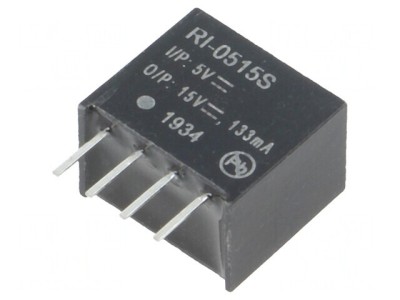 Convertor DC/DC 2W 5V-15V 133mA SIP4 foto