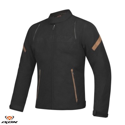 Geaca (jacheta) barbati pentru scuter - motocicleta Urban/Heritage Ixon mid-season model Striker Retro WP MS culoare: negru/maro Negru/maro M foto