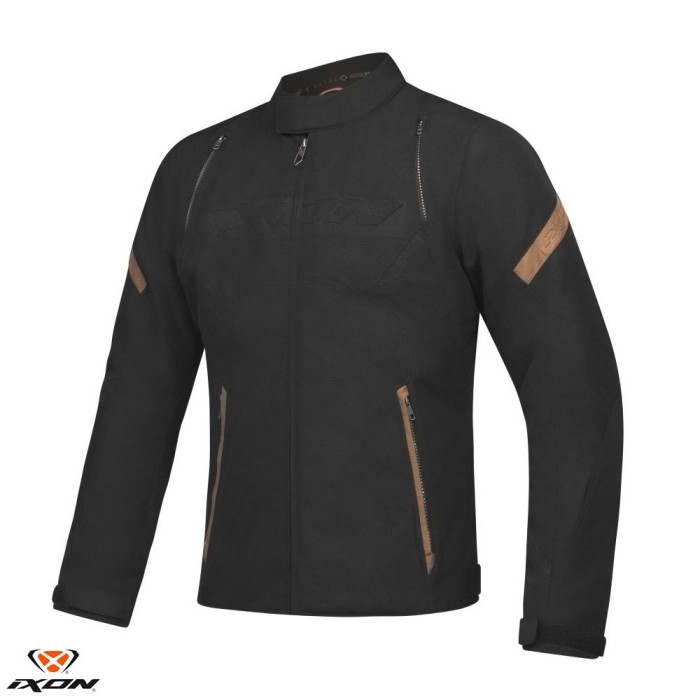 Geaca (jacheta) barbati pentru scuter - motocicleta Urban/Heritage Ixon mid-season model Striker Retro WP MS culoare: negru/maro Negru/maro M
