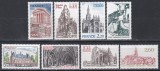 Franta 1981 - Obictive turistice - Palate, Castele, Biserici, Catedrale, 8 Serii, MNH, Nestampilat