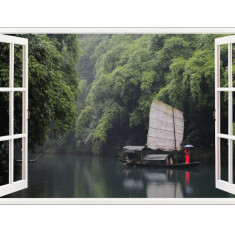 Sticker decorativ, Fereastra 3D, Yangtze River, 85 cm, 572STK