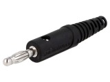 Mufă banană 4mm 32A neagră