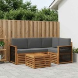 vidaXL Set de canapele de exterior 5 pcs Natural și Antracit 3384323