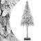 vidaXL Brad de Craciun alb Alb PVC 150 cm Brad de Craciun alb