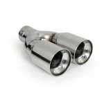 Ornament toba esapament dublu TS-46 din otel inoxidabil lustruit racordare &Oslash;32-50mm Garage AutoRide