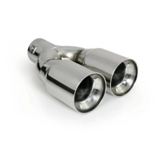 Ornament toba esapament dublu TS-46 din otel inoxidabil lustruit racordare &Oslash;32-50mm Garage AutoRide