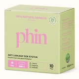 Absorbante de zi din fibre de Bambus Natural, 10 bucati, Phin