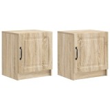vidaXL Dulap de noapte 2 pcs Stejar Sonoma 43 x 34,5 x 47 cm 895720
