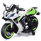Cumpara ieftin Motocicleta electrica copii Kinderauto R9, putere 150W, 24V, roti moi, scaun tapitat, verde