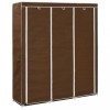 VidaXL Dulap cu bare și compartimente, maro, 150x45x175 cm, textil 282454