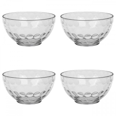 Set boluri, 4 piese, 350 ml, Plastic, Transparent foto