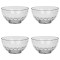 Set boluri, 4 piese, 350 ml, Plastic, Transparent