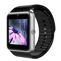 Ceas Smartwatch cu Telefon iUni GT08, Bluetooth, Camera 1.3 MP, Ecran LCD antizgarieturi, Silver foto