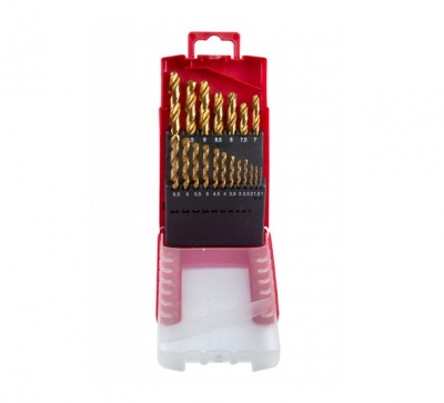 Set 19 burghie HSS+TIN &amp;Oslash;1.0&amp;ndash;10.0mm, Raider 150684 foto