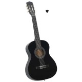 Chitară clasică pentru &icirc;ncepători și copii, negru, 3/4 36&quot;