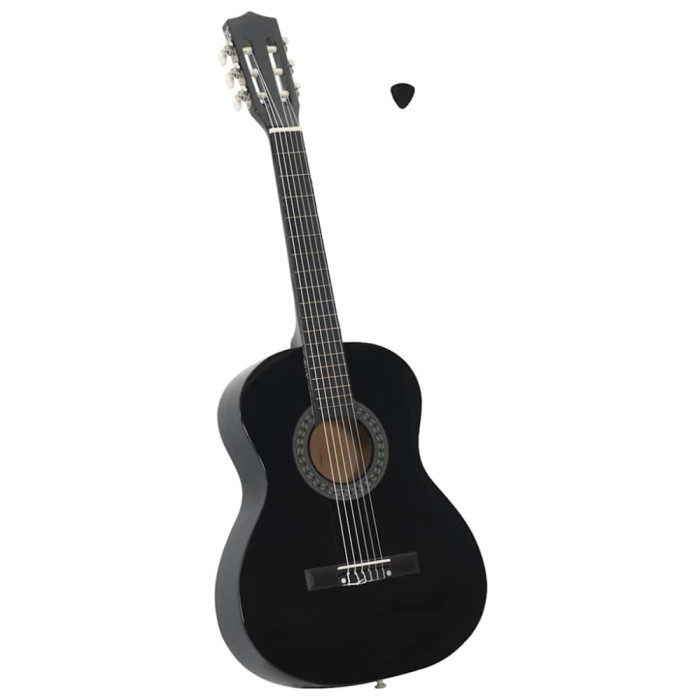 Chitară clasică pentru &icirc;ncepători și copii, negru, 3/4 36&quot;