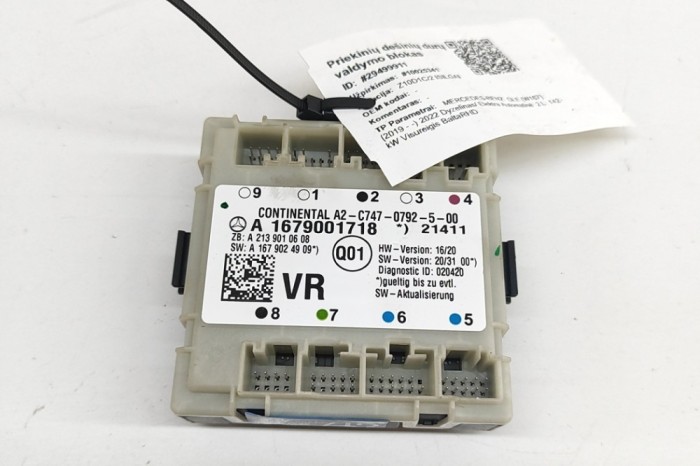 Modul de control ușă dreapta față MERCEDES-BENZ GLE W167 2022 OEM: A1679001718,A2C7470792500,A2139010608,A1679024909 | 29499911