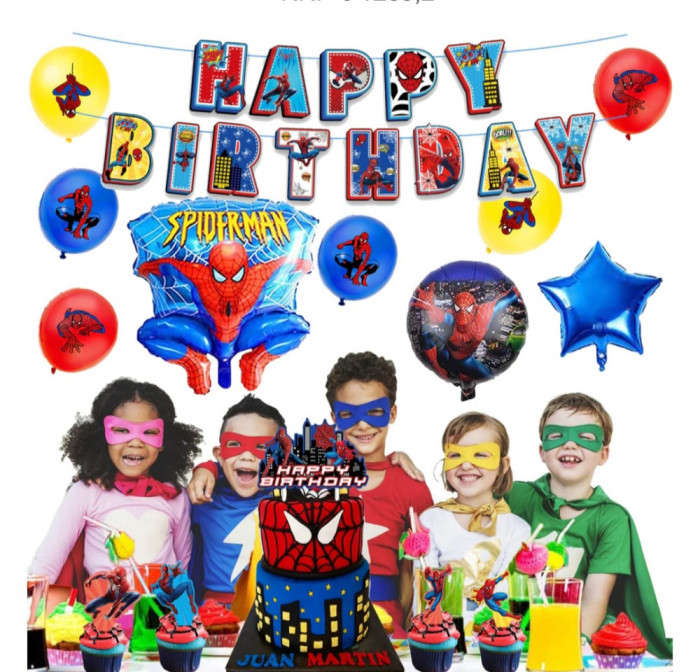 Set decorațiuni petrecere copii Spiderman