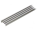 Profil aluminiu argintiu 1m pentru LED-uri