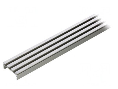 Profil aluminiu argintiu 1m pentru LED-uri foto