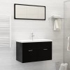 VidaXL Chiuvetă &icirc;ncorporată cu robinet, alb, 81x39x18 cm, ceramică 148625