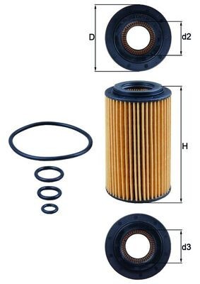 MAHLE OX 153/7D Filtru ulei foto