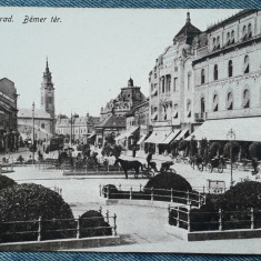 25 - Oradea Nagyvarad - Bemer ter / carte postala / trasuri