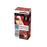 Vopsea de par permanenta Venita Plex 7.66 Rosu Intens, 125 ml - Acoperire 100% fire albe, protectie si regenerare par