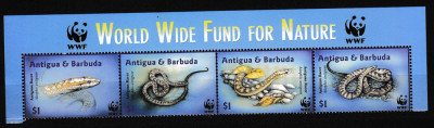 Antigua &amp;amp; Barbuda - Fauna WWF - REPTILE - MNH foto