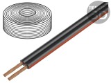 Cablu: cablu pt.difuzor TLYp 2x1,5mm2 litat Cu negru PVC