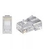 Mufa RJ45 CAT5 Goobay, 8p8c, Neecranata, Pentru Cablu Rotund, Conector Internet, Placat cu Aur