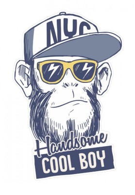 Sticker decorativ, Cool Boy, 70 cm, 1074STK foto
