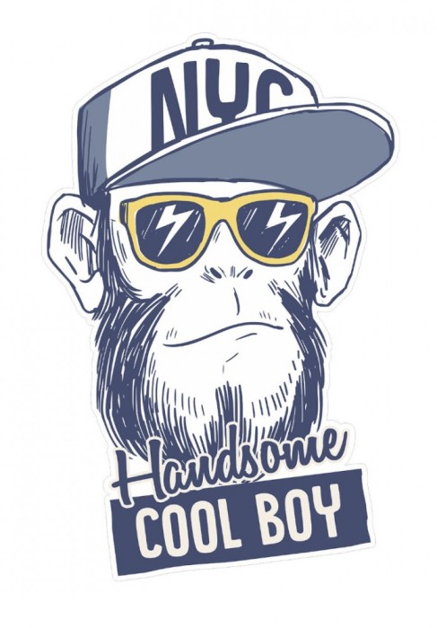 Sticker decorativ, Cool Boy, 70 cm, 1074STK