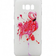 Husa Silicon Samsung Galaxy Samsung S8+ g955 Clear Matte Flamingo Bird Sep