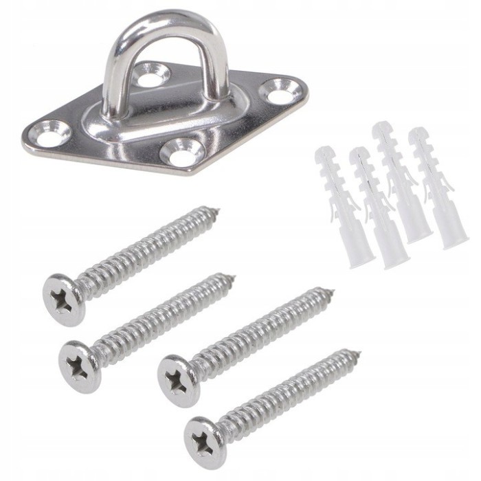 Kit de fixare pentru prelate de soare sau hamace, otel, 9 elemente Household NewTrend
