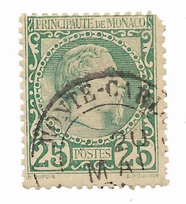 Monaco (1) - Printul Charles III, 1885 - valoare obliterata foto