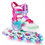 Role reglabile 4in1 pentru copii MAZZY NILS FUN, cu roti LED