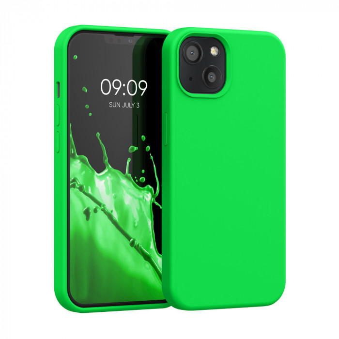 Husa Kwmobile pentru Apple iPhone 13, Silicon, Verde, 55878.44