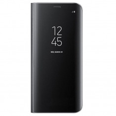 Husa Telefon Flip Book Clear View Samsung Galaxy A7 2018 a750 Black foto