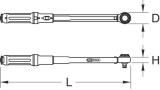 CHEIE DINAMOMETRICA CU CLICHET 1/2 ERGOTORQUE PRECISION CU BUTON ROTATIV. 40-200NM