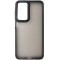 Husa tip capac spate plastic gri semitransparent si TPU negru pentru Samsung Galaxy A26 5G