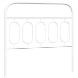 Cumpara ieftin Tablie de pat metalica, alb, 107 cm